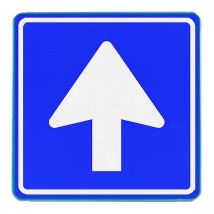 Verkeersbord RVV C03 Eenrichtingsweg Inrijdbaar 80 x 80 cm
