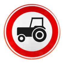 Verkeersbord RVV C08 Gesloten voor Tractoren Ø 60 cm