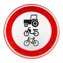 Verkeersbord RVV C09 Gesloten voor Ruiters, Vee, Tractoren Ø 60 cm