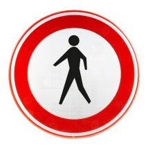 Verkeersbord RVV C16 Gesloten voor voetgangers Ø 60 cm