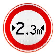 Verkeersbord RVV C18 Gesloten voor voertuigen breder dan X Ø 60 cm