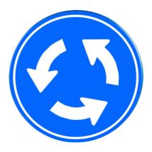 Verkeersbord RVV D01 Rotonde Ø 80 cm