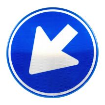 Verkeersbord RVV D02-LO Pijl links passeren Ø 60 cm