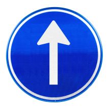 Verkeersbord RVV D04 Verplicht rechtdoor rijden Ø 60 cm