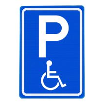Verkeersbord RVV E06 Parkeerplaats gehandicapten 60 x 40 cm