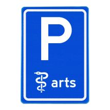 Verkeersbord RVV E08-14 Parkeerplaats arts 60 x 40 cm