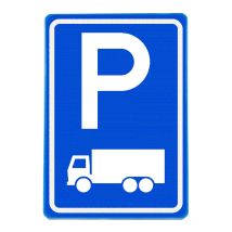 Verkeersbord RVV E08-3 Parkeerplaats vrachtwagens 60 x 40 cm