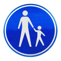 Verkeersbord RVV G07 Voetpad Ø80 cm