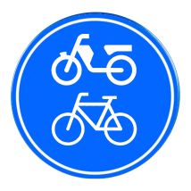 Verkeersbord RVV G12A (brom)fiets pad Ø60 cm