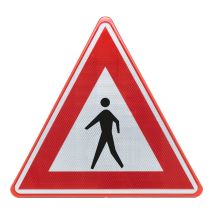 Verkeersbord RVV J23 Waarschuwing voor voetgangers 70 cm