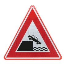 Verkeersbord RVV J26 Waarschuwing kade of rivier oever 70 cm