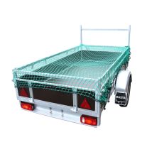 Aanhangernet grofmazig knooploos 140 x 200 cm + elastiek Groen