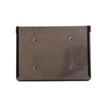 ADR bord houder RVS gesloten met zwarte rand + clip voor 1 bord