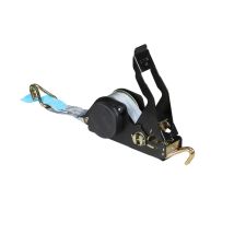 Zelfoprollende Spanband 25 mm 0,5 ton 3M grijs met spitshaken