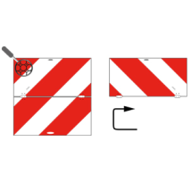 Lengte-breedte bord 423 x 423 x 2 mm België (horizontaal klapbaar voor links achter rechts)