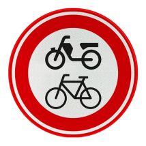 Verkeersbord RVV C15 Gesloten voor fietsers en bromfietsers Ø 60 cm