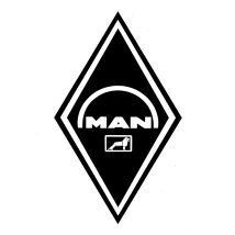 Stickers Hoekschild MAN - Kleur en Afmetingen naar keuze