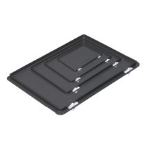 Scharnierdeksel met snapsluiting donkergrijs