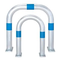 Beschermbeugel met Voetplaat Grijs/Blauw 360x500xØ60 mm