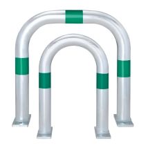 Beschermbeugel met Voetplaat Grijs/Groen 360x500xØ60 mm