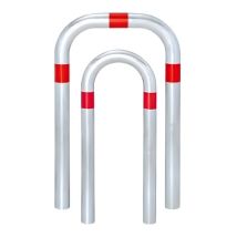 Beschermbeugel Inbetonneren Grijs/Rood 360x800xØ60 mm