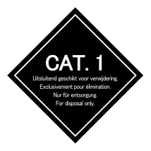 Categorie 1 sticker 300 x 300 mm