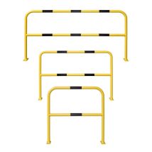 Veiligheidshek Verzinkt Ø48 mm Geel/Zwart - Formaat naar keuze