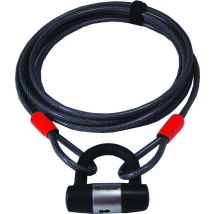 Kabelslot 500 cm. met ogen en beugelslot + 5 sleutels