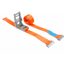 Spanband 50 mm 2 ton 4M oranje met blokratel + sleufgatfitting
