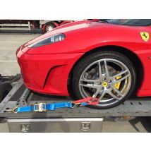 Spanband Type LW met rode lusbescherming bevestigd aan lichtmetalen velg