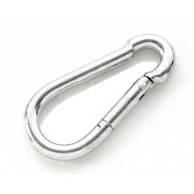 Karabijnhaak 80mm./8 mm. verzinkt