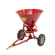 Zoutstrooier, getrokken strooiwagen 149 L RVS Rood 