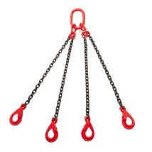 Hijsketting 4-sprong 6 mm met Veiligheidshaak - lengte naar keuze