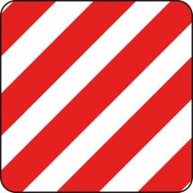 Lengte Markering Rood/Wit 423x423x0,8 mm Nederland Aluminium Rechts