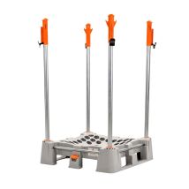 Big Bag palletsysteem Food Grade 2 open zijden met Ratelkop palen 1800 mm RVS