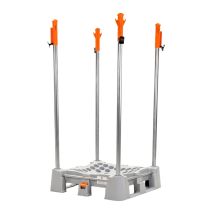 Big Bag palletsysteem Food Grade 2 open zijden met Ratelkop palen 2200 mm RVS