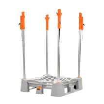 Big Bag palletsysteem Food Grade 2 open zijden met Veerkop palen 1800 mm RVS