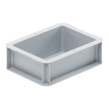 Euronorm Bak 200x150x70 mm 1 liter Grijs Dichte Grepen