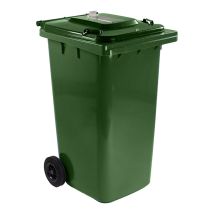 Stemcontainer 240 liter Groen met slot en sleuf