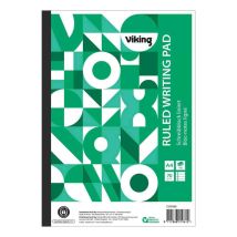 Schrijfblok A4 Viking Gelinieerd Gerecycled 100 Pagina's - 5 stuks 1
