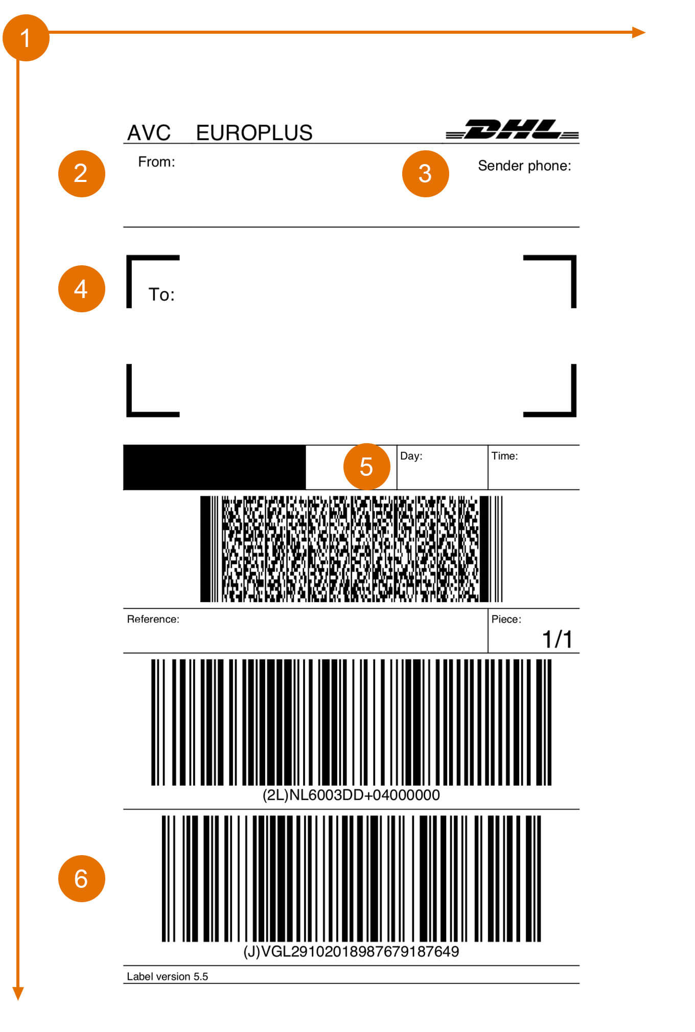 DHL verzendlabel