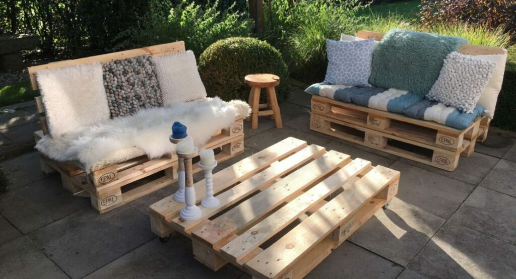 Terras van pallets