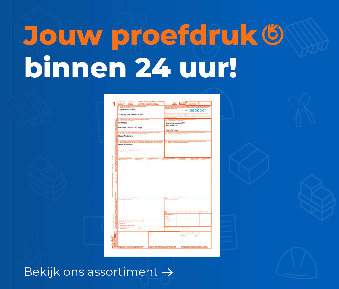 cmr-vrachtbrief bedrukking